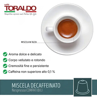 Caffè Toraldo 100 Capsule Miscela Decaffeinato Compatibili Nespresso®