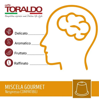 Caffè Toraldo 100 Capsule Miscela Gourmet Compatibili Nespresso®
