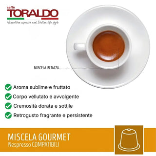 Caffè Toraldo 100 Capsule Miscela Gourmet Compatibili Nespresso®