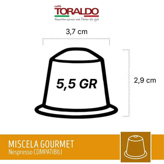 Caffè Toraldo 100 Capsule Miscela Gourmet Compatibili Nespresso®