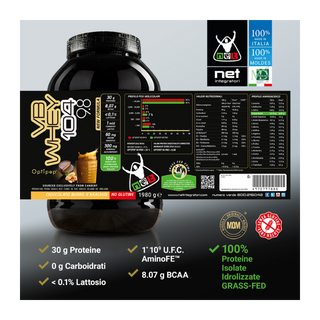 NET Integratori VB WHEY 104 9.8® Proteine Isolate Idrolizzate 900 gr