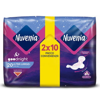 NUVENIA- Assorbenti Ultra Large Con Ali, Flusso Abbondante, Pacco Convenienza 20 Pezzi